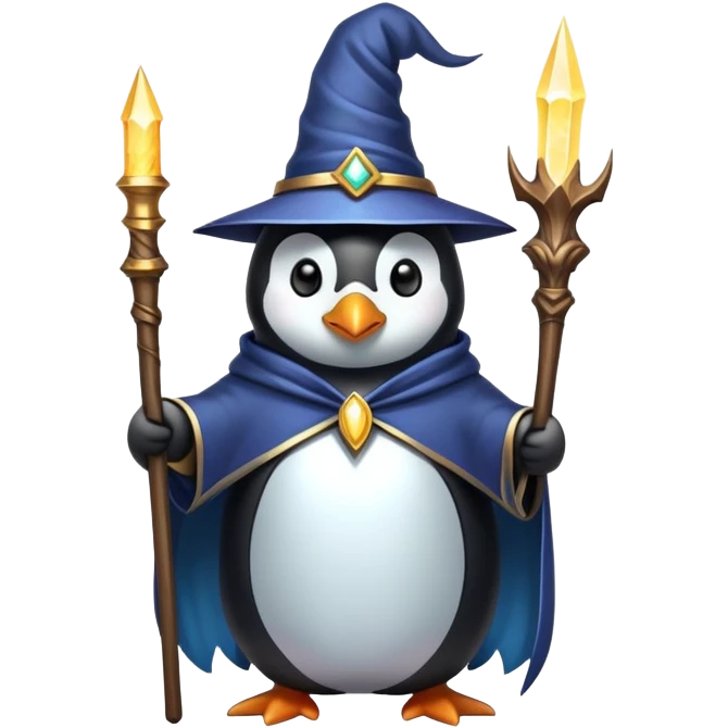 Penguin Wizard emoji