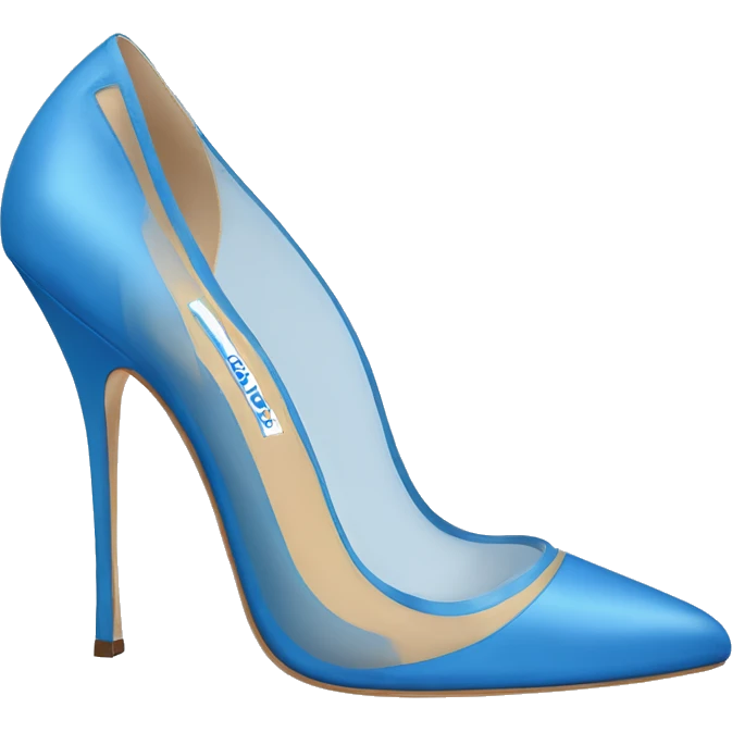Blue Carrie bradshaw manolo blahnik heel emoji