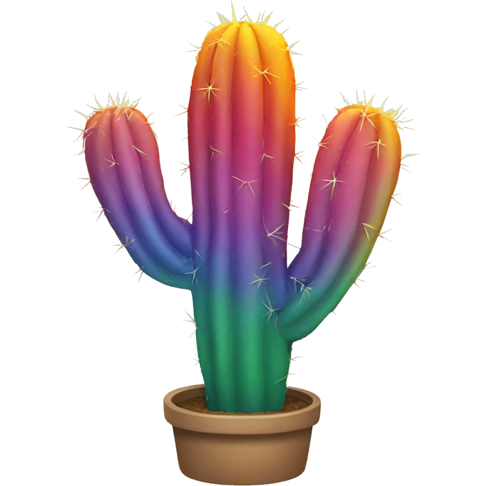 Rainbow cactus  emoji
