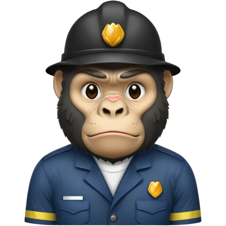 A tired gorilla having a job emoji