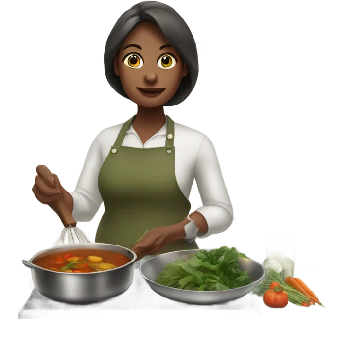 Wife cooking stew emoji