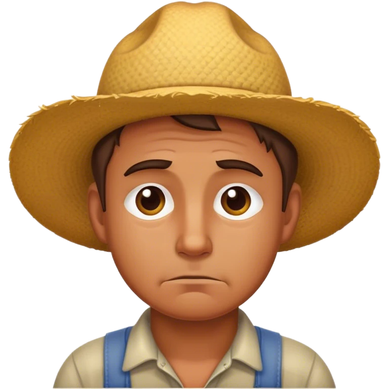 Agriculteur triste emoji