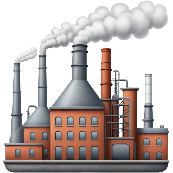 industrial factory with smokestacks emoji