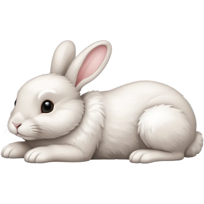 fullbody laying bunny  ios 16 emoji