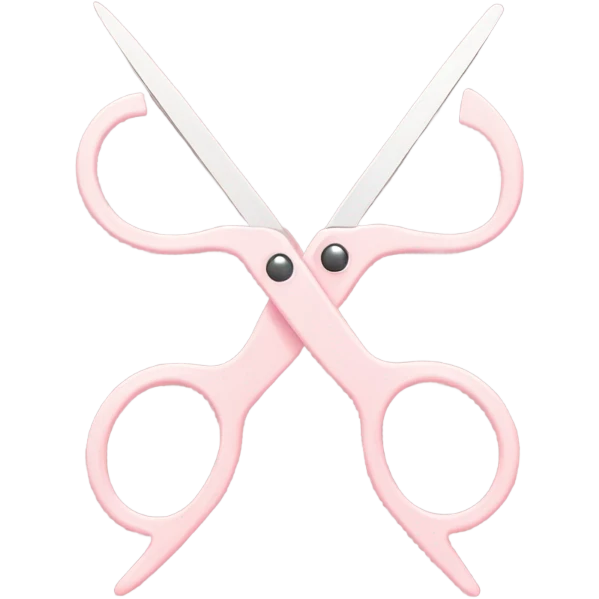 Blush pink scissors emoji