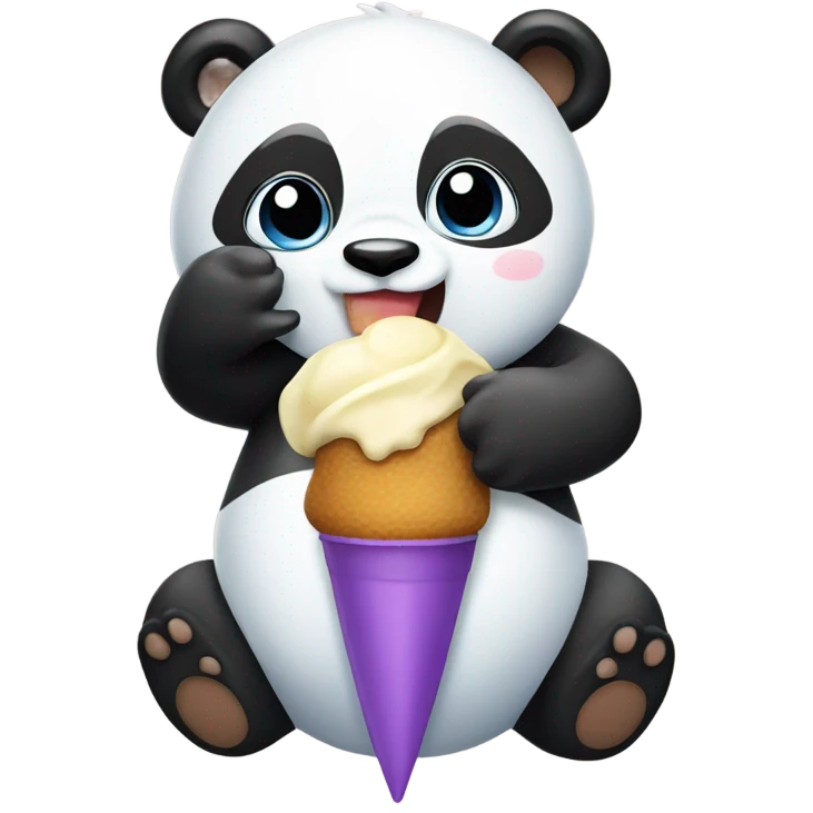 Panda with ice cream  emoji