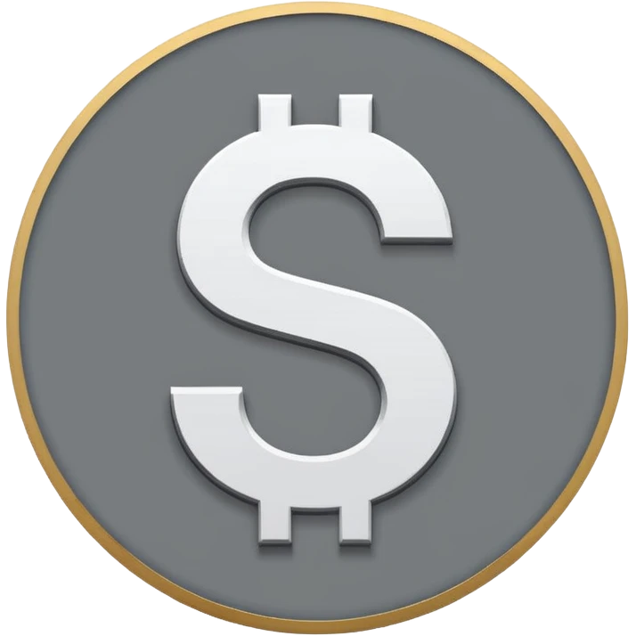 the $ dollar sign should be white inside a grey circle emoji