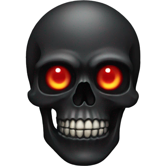 black skull red eyes  emoji