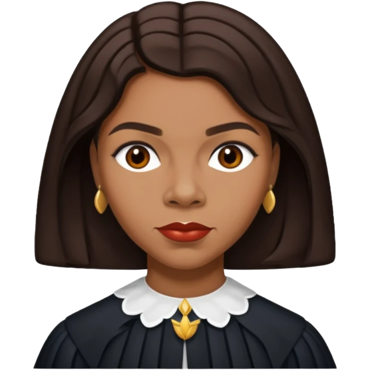 Marian Anderson with dark brown hair emoji