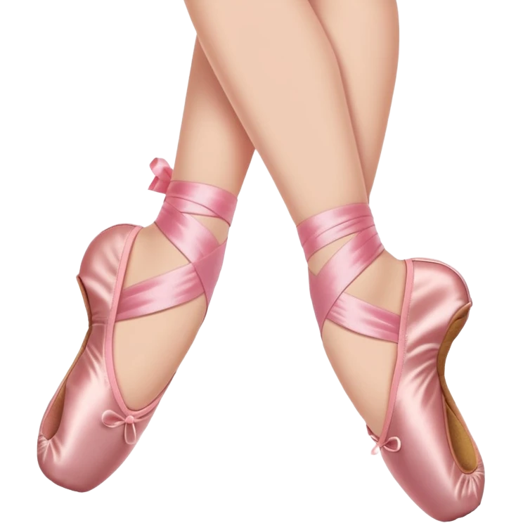 ballerina pointe shoes no bows emoji