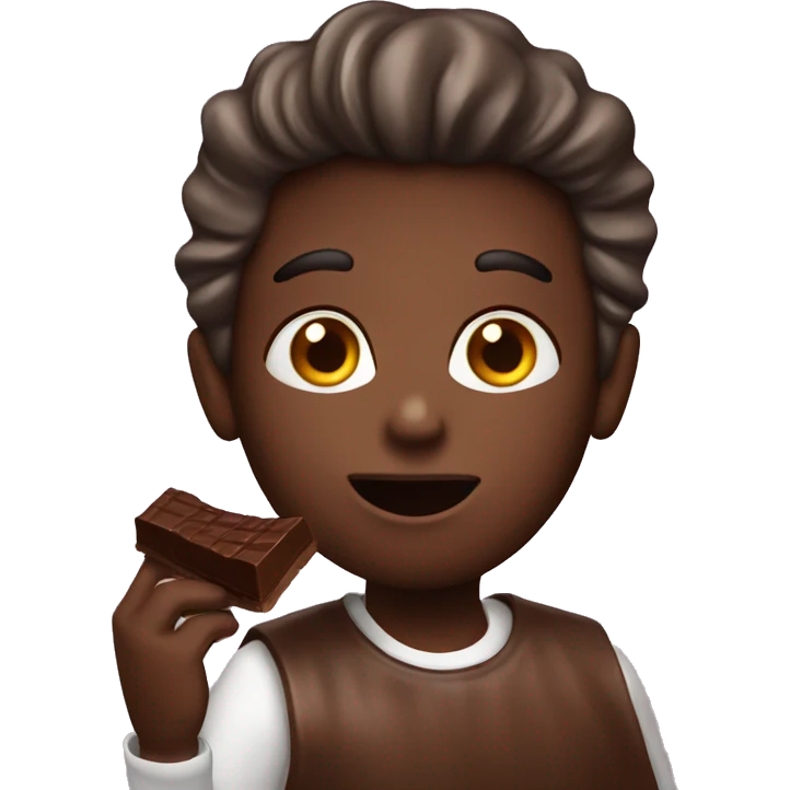 chocolate eating chocolate emoji