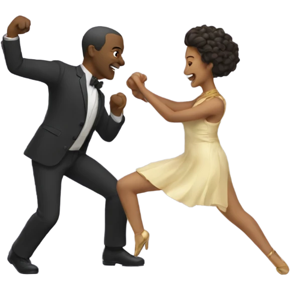 Man and woman dancing sideways emoji