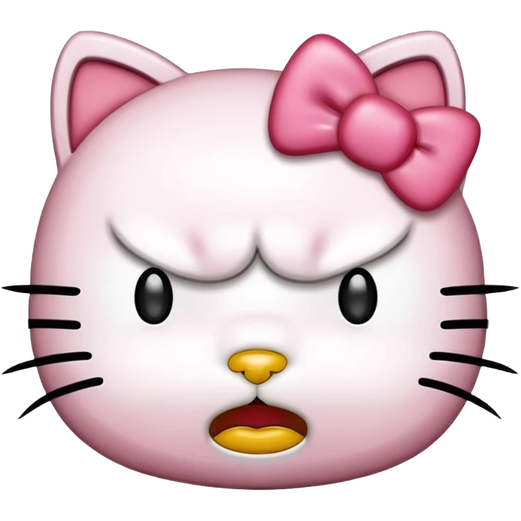 Angry hello kitty emoji
