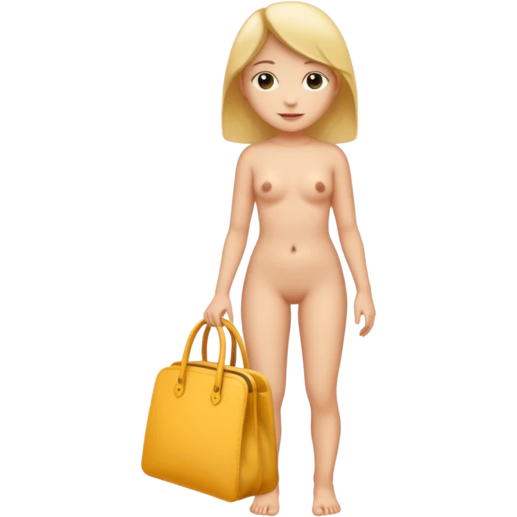 Girl naked standing bag emoji