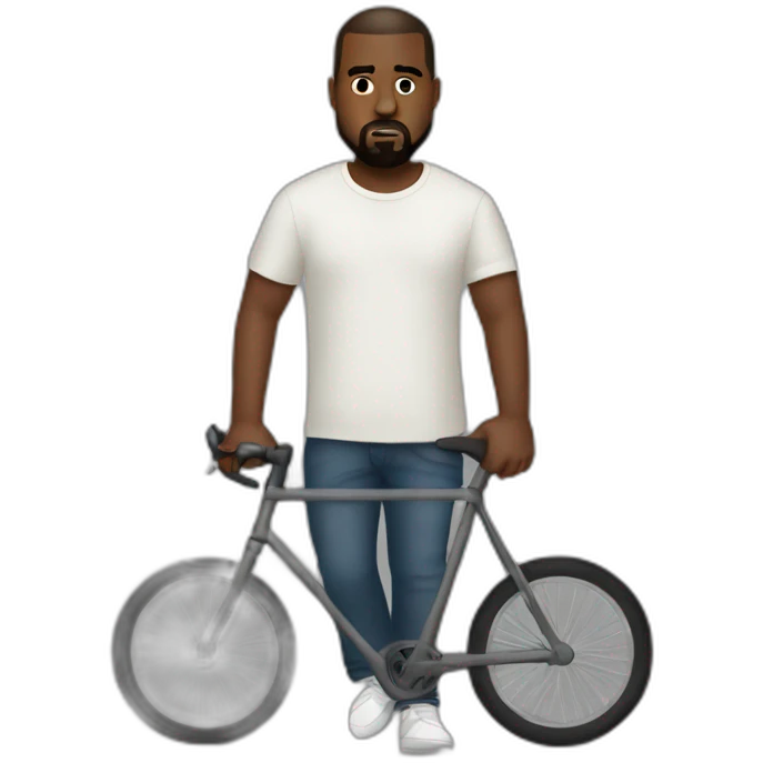 Kanye west on cycle  emoji