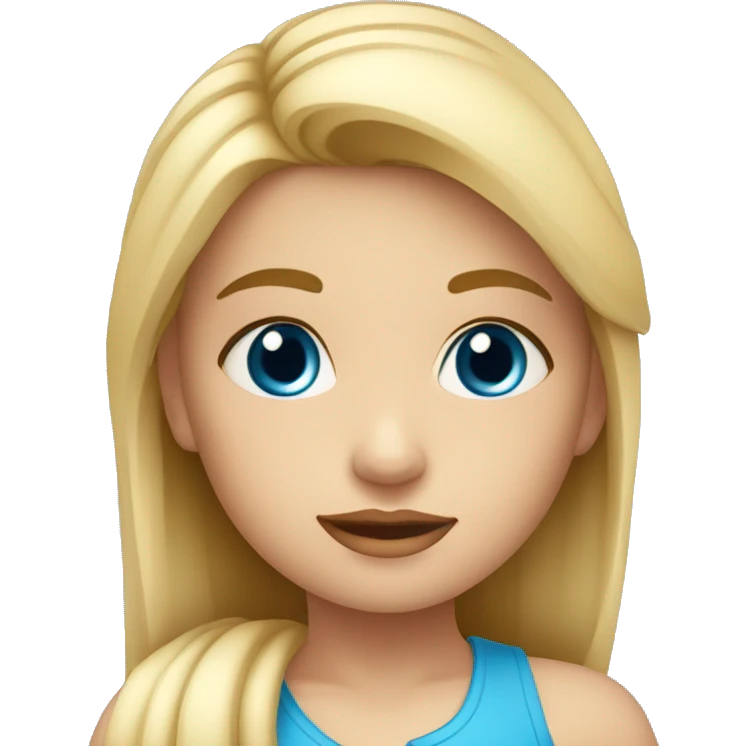 NIÑA RUBIA CON OJOS AZULES emoji
