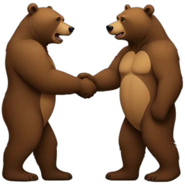 Bears Shaking hands emoji