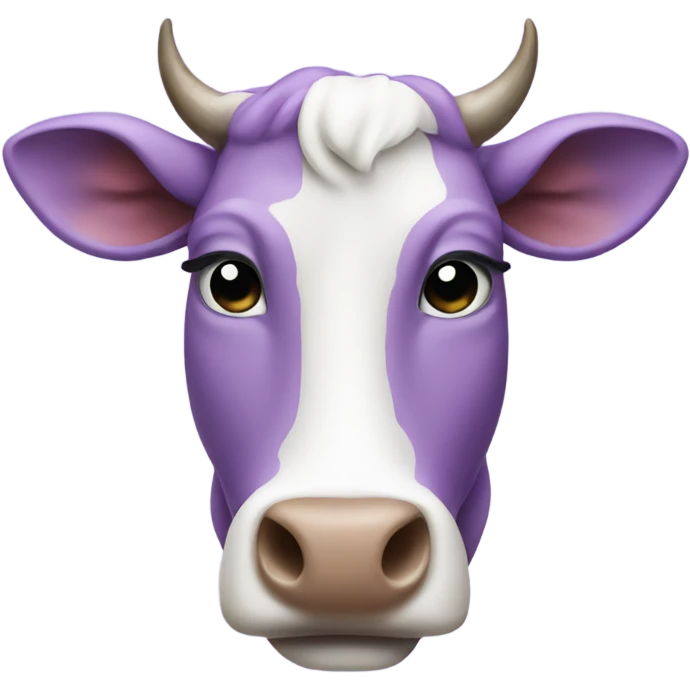 Lavender cow emoji