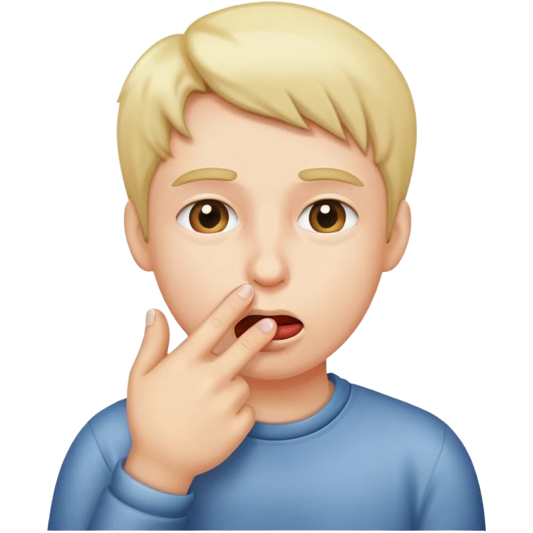 Sucking finger emoji