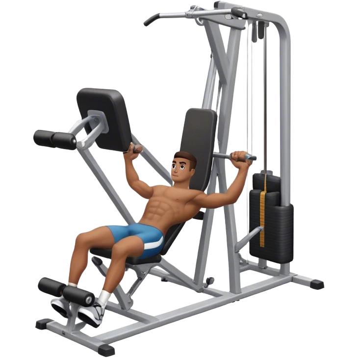 guy leg-extension machine emoji
