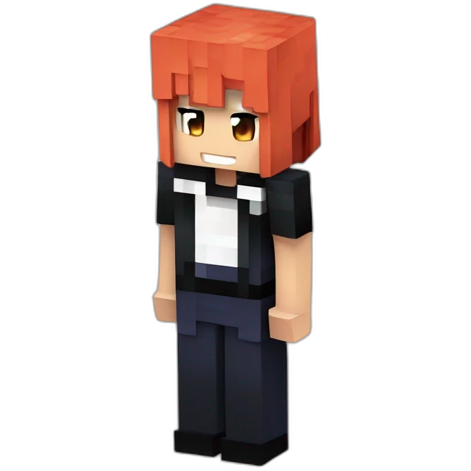 Kurosaki Ichigo estilo minecraft dando pulgar arriba emoji