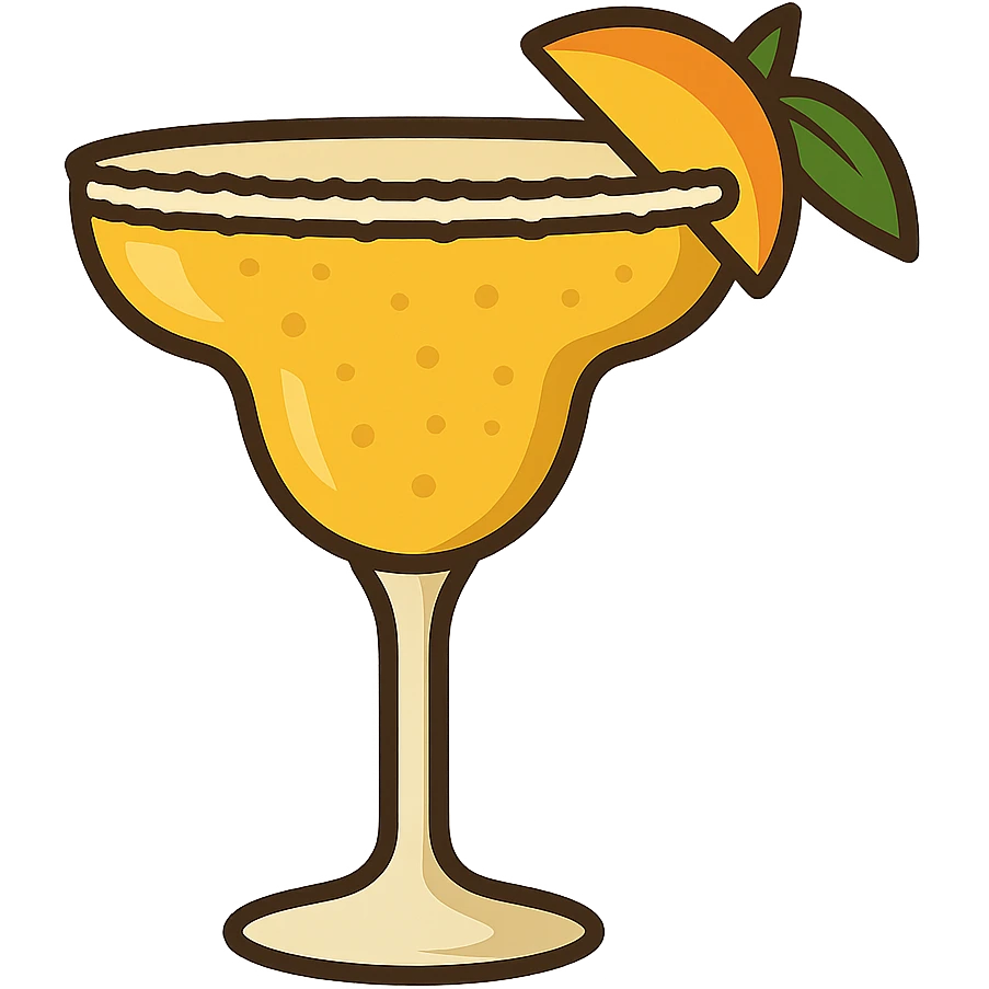 flat toon mango margarita emoji