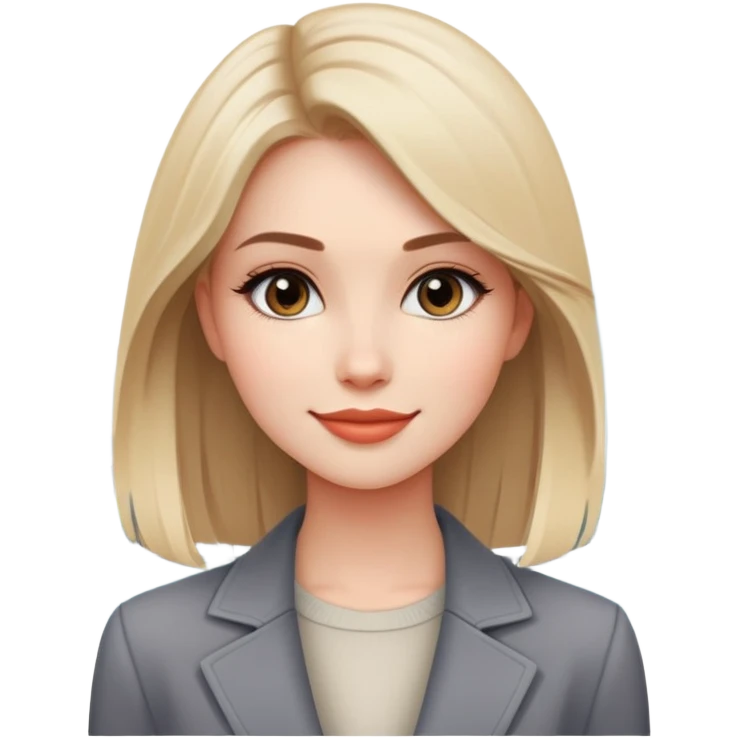 A charming girl with captivating features, dressed in modern chic fashion, with a confident yet gentle expression. She has straight hair, flawless skin, and a subtle smile, standing in front of an urban city backdrop emoji