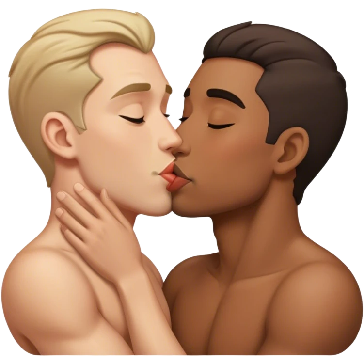 2 hommes qui s’embrassent sur la bouche  emoji