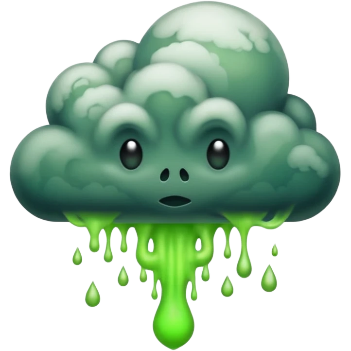 a poisonous cloud of gas, dark swamp color, realism-style emoji