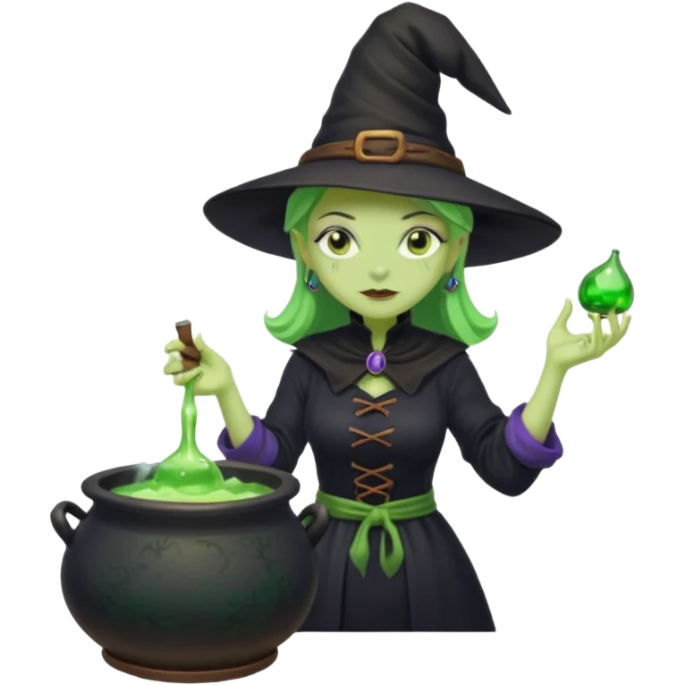 green witch cooking potion emoji
