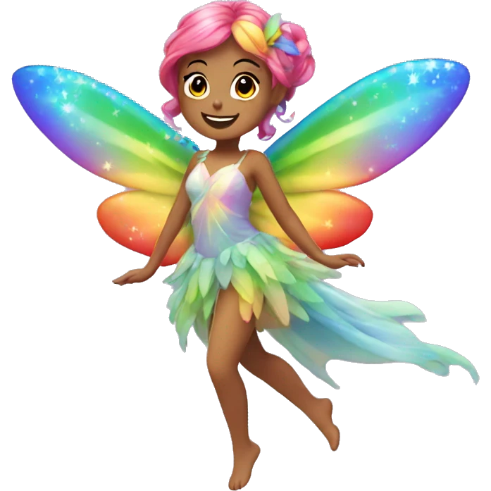 rainbow fairy flying sparkle  emoji