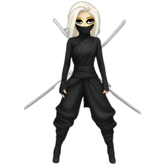 LadyGaga dress like A ninja emoji