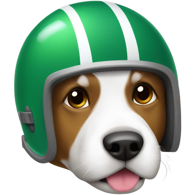 Dog in a football helmet emoji