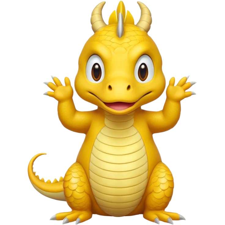 Draw a dragon that has his hands on. His head (confused?) like psyduck and a head tilted emoji