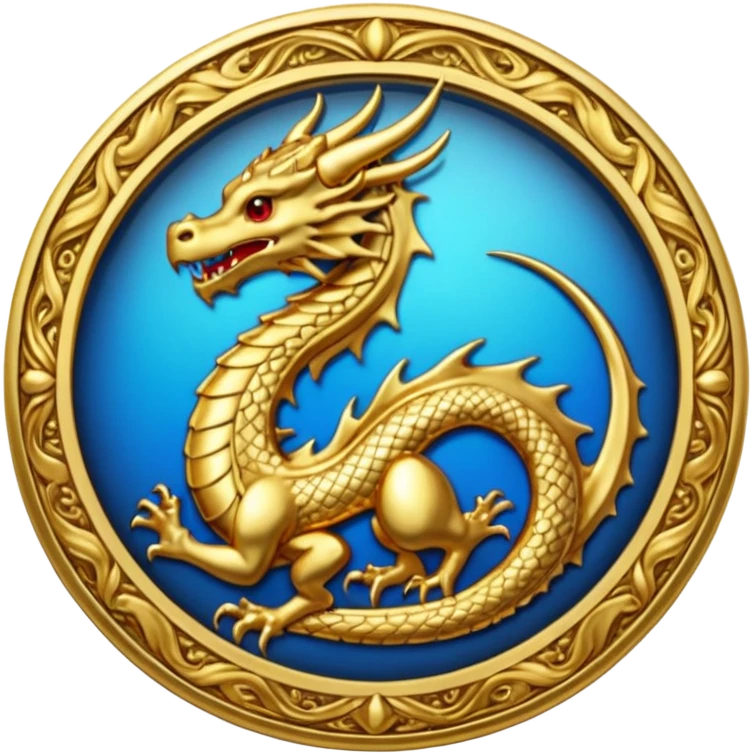 Dragon crest/brosch in a circle emoji