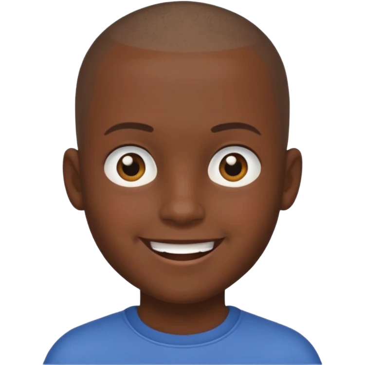buzz cut boy dark skin emoji