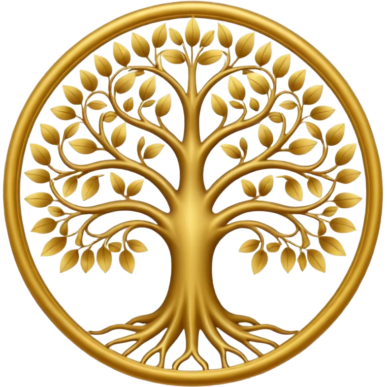 Golden mandala tree emoji emoji