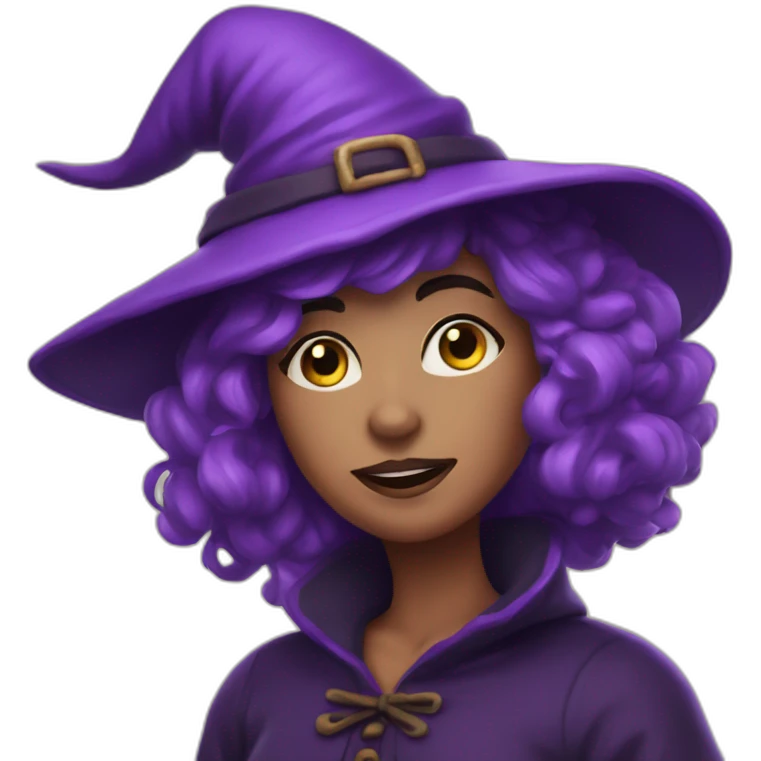 purple Cottage core witch  emoji