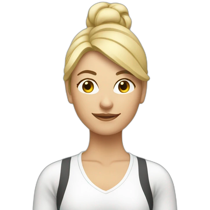 Blonde yoga teacher emoji