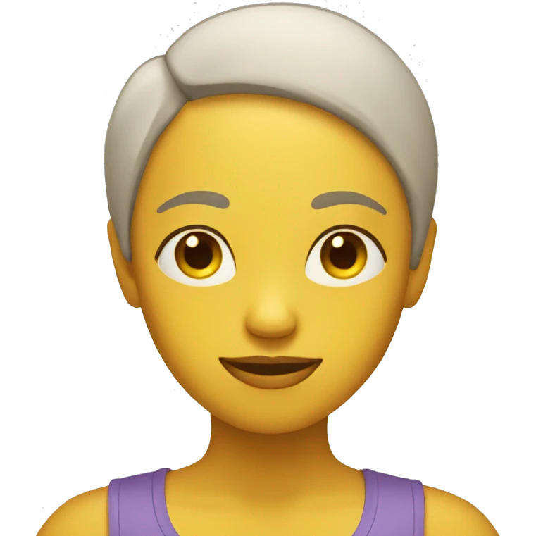 person with yellow skin tone doing yoga emoji