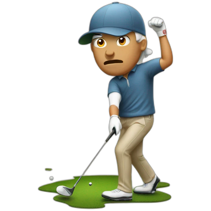 golfer mad emoji