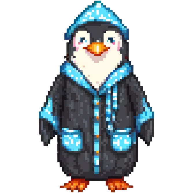 wizard penguin wearing pajamas emoji