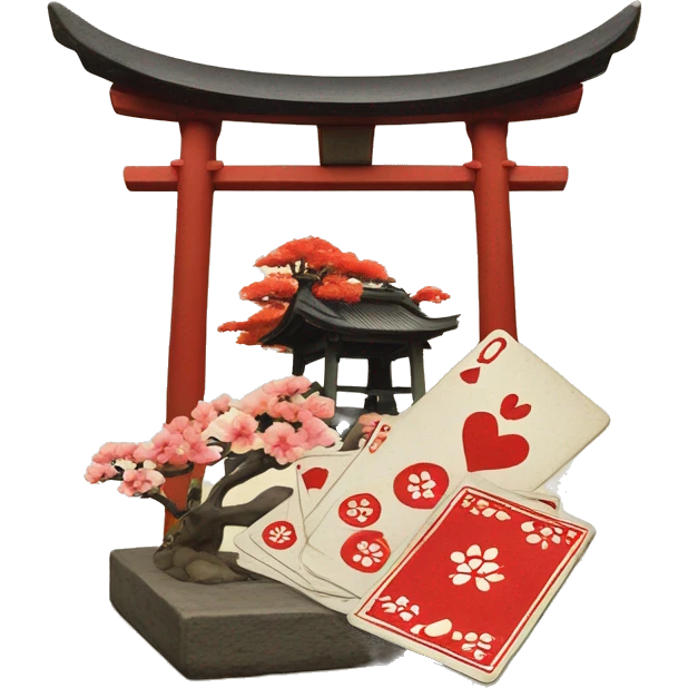 shinto_shrine::flower_playing_cards☯ emoji