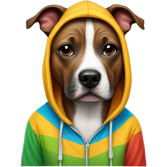 Staffy wearing hoodie emoji