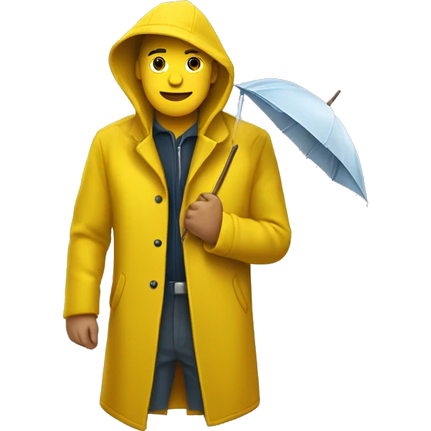 Manteau de pluie jaune  emoji