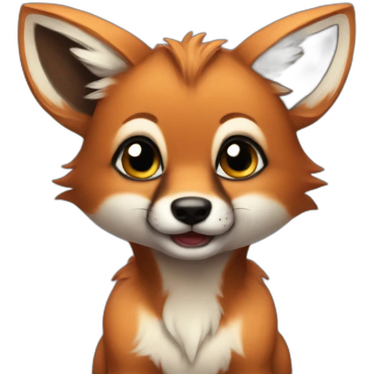 baby maned wolf emoji