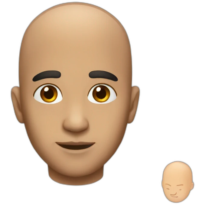 no hair emoji