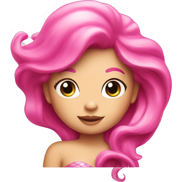 mermaid in pink fin emoji