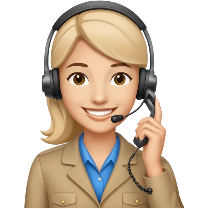 telephone operator with headset emoji