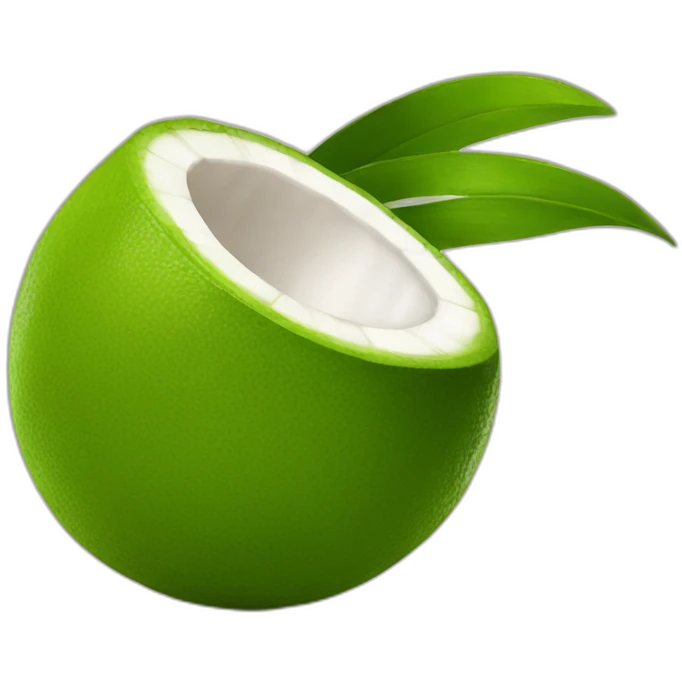 Lime in a coconut emoji